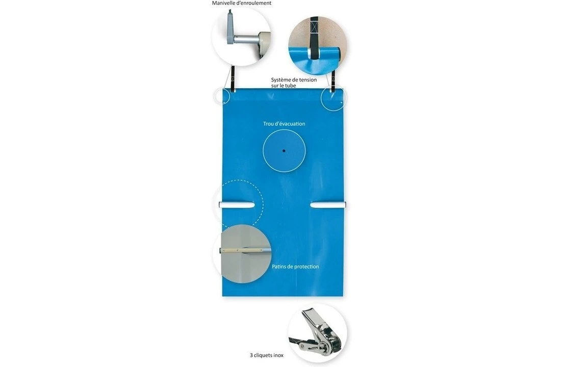 Albon Albliges Easy Light Veiligheids Zwembad Afdekking Blauw/Ivoor - Afbeelding 4