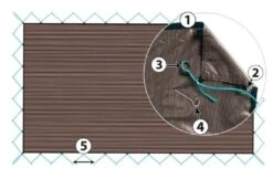 Albon Albliges Zwembad Winternet Polypropyleen 180 G/m2 Vernosc B-vormen