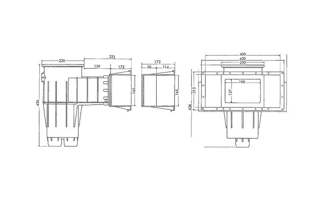 Hayward Hayward Skimmer Premium / Cofies Wit Beton En Tegel Baden - Brede Mond - Afbeelding 2